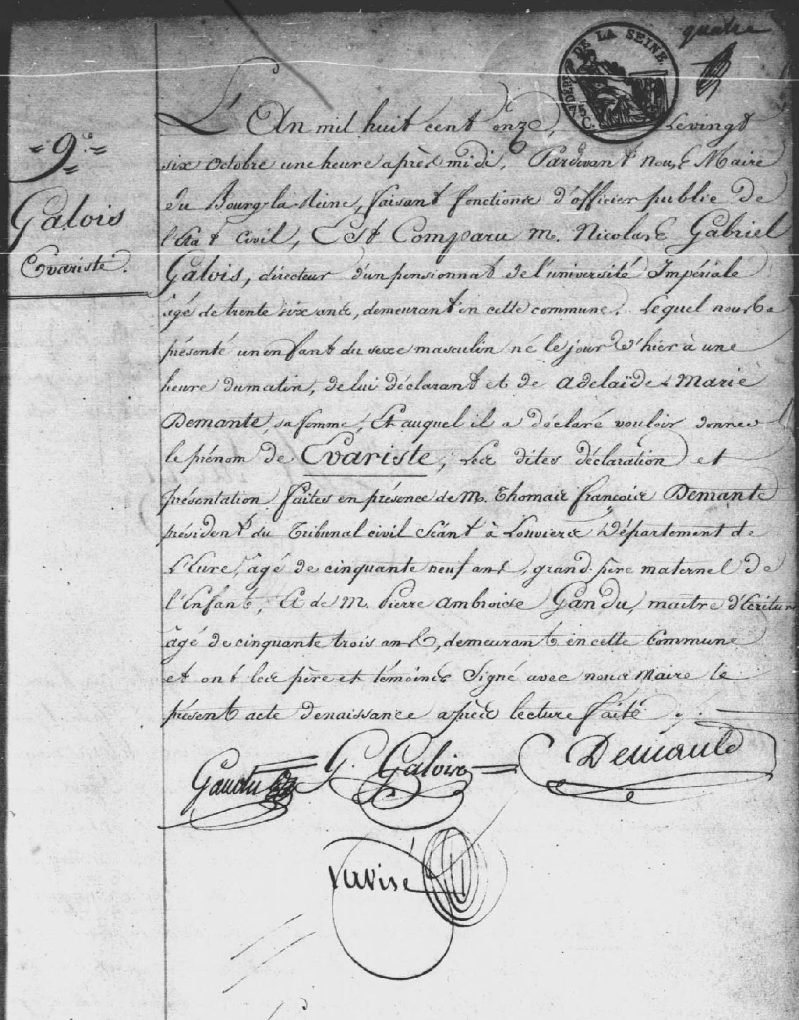 Original birth certificate