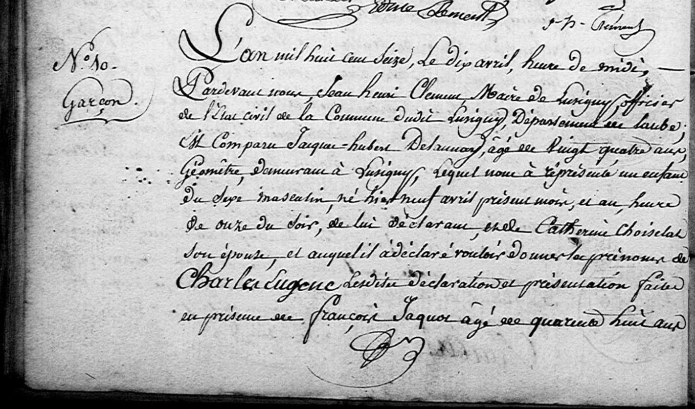 Original birth certificate