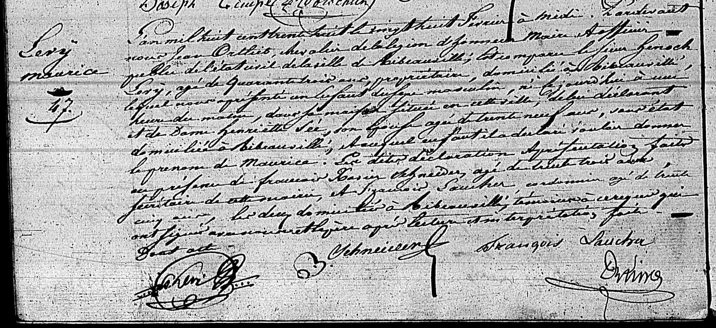 Original birth certificate