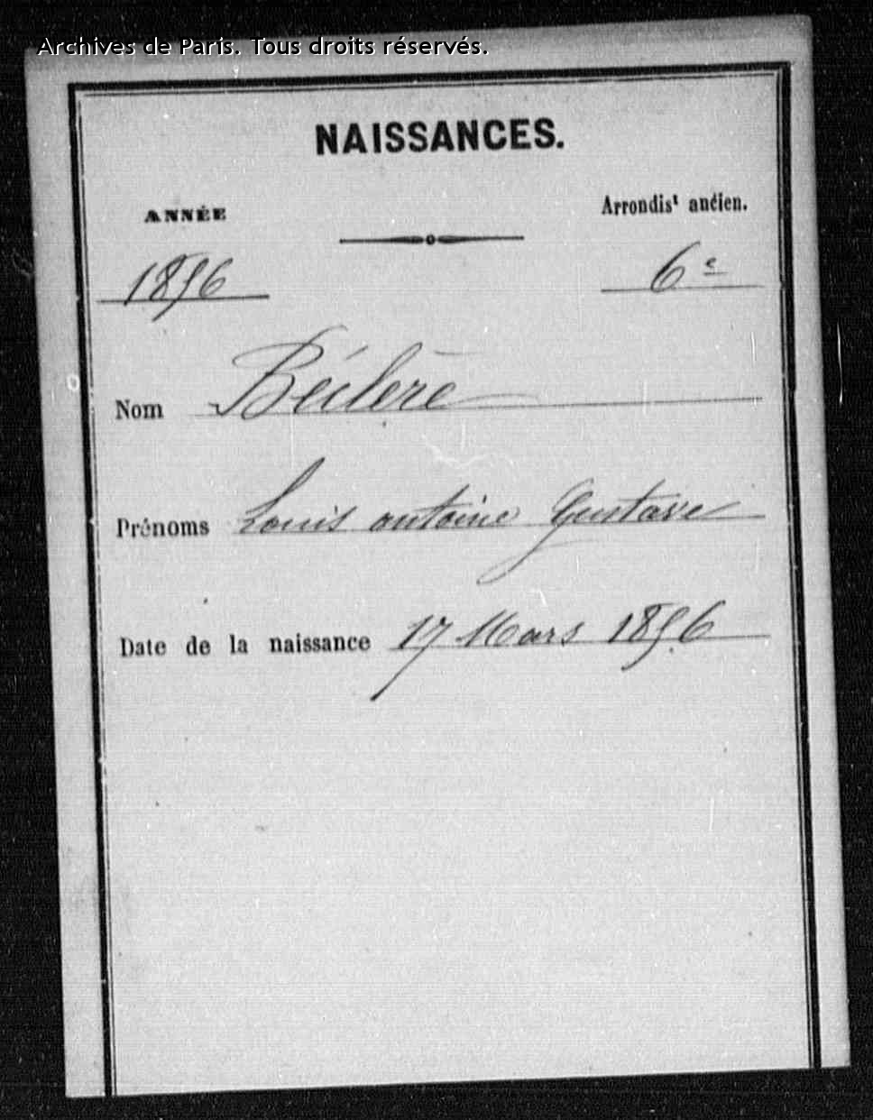 Original birth certificate