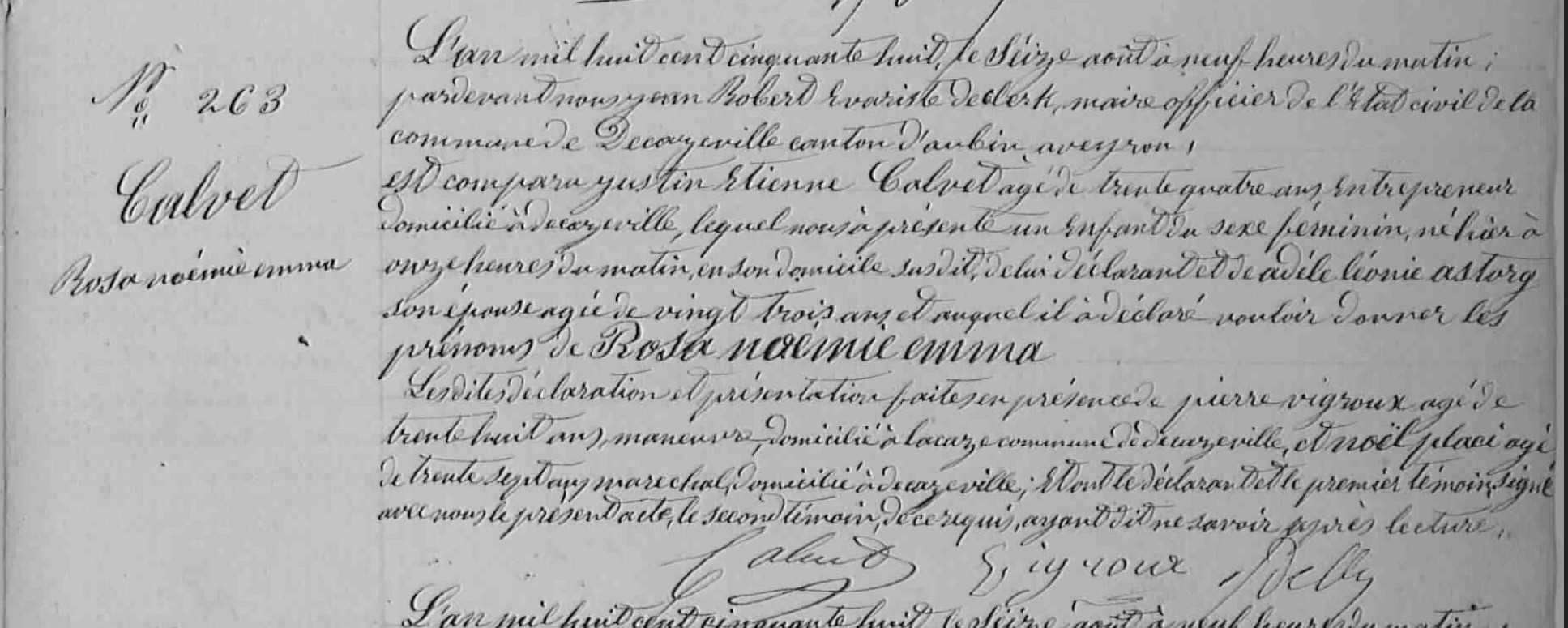 Original birth certificate