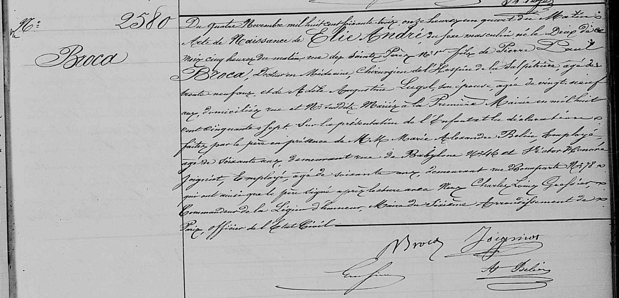 Original birth certificate