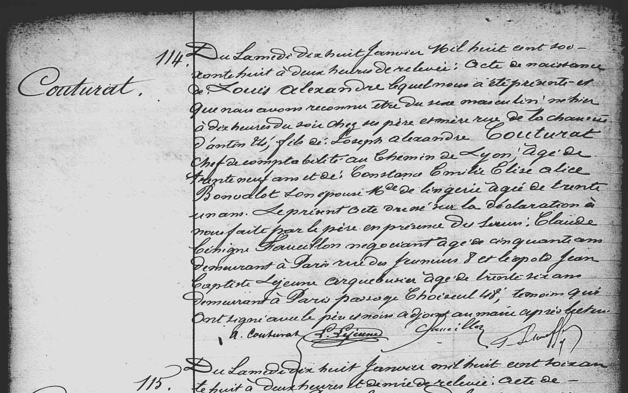 Original birth certificate