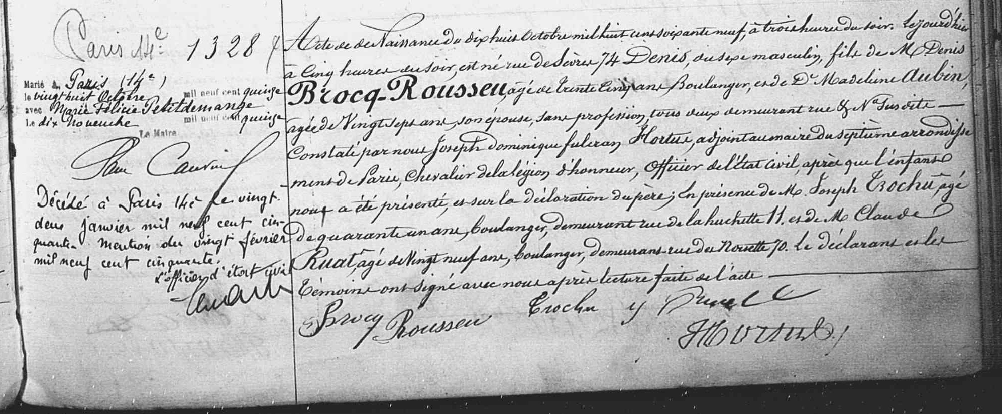 Original birth certificate