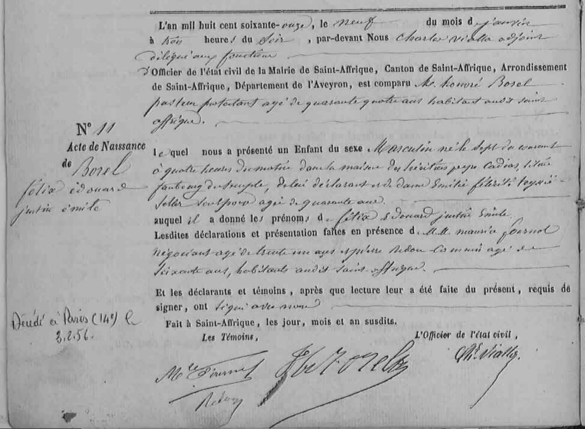 Original birth certificate