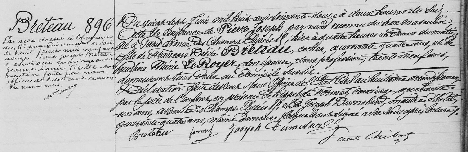 Original birth certificate