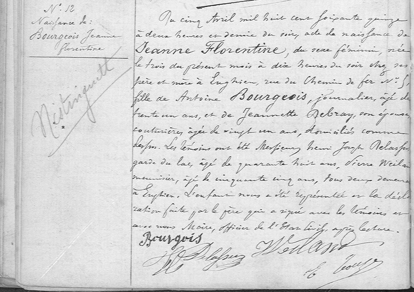 Original birth certificate