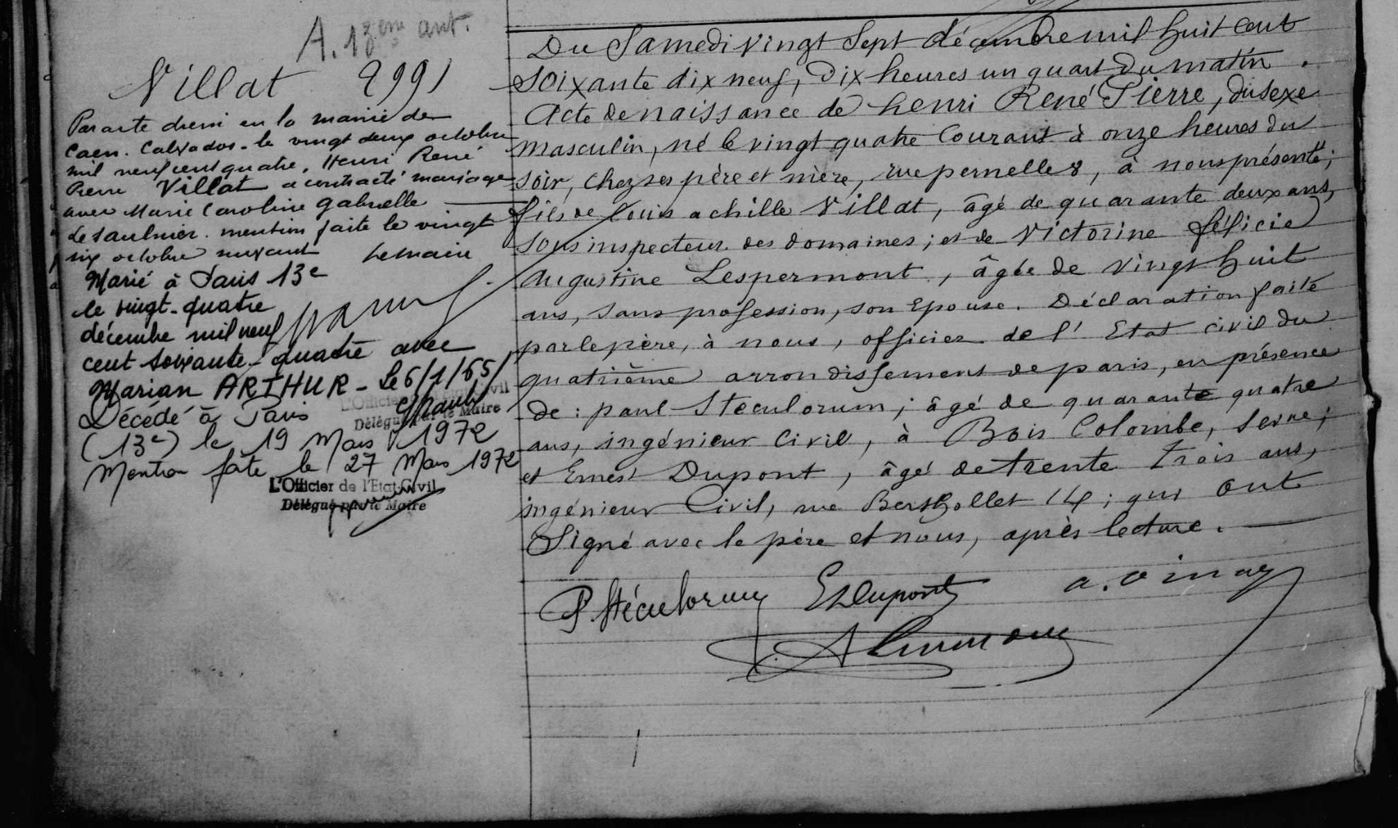 Original birth certificate