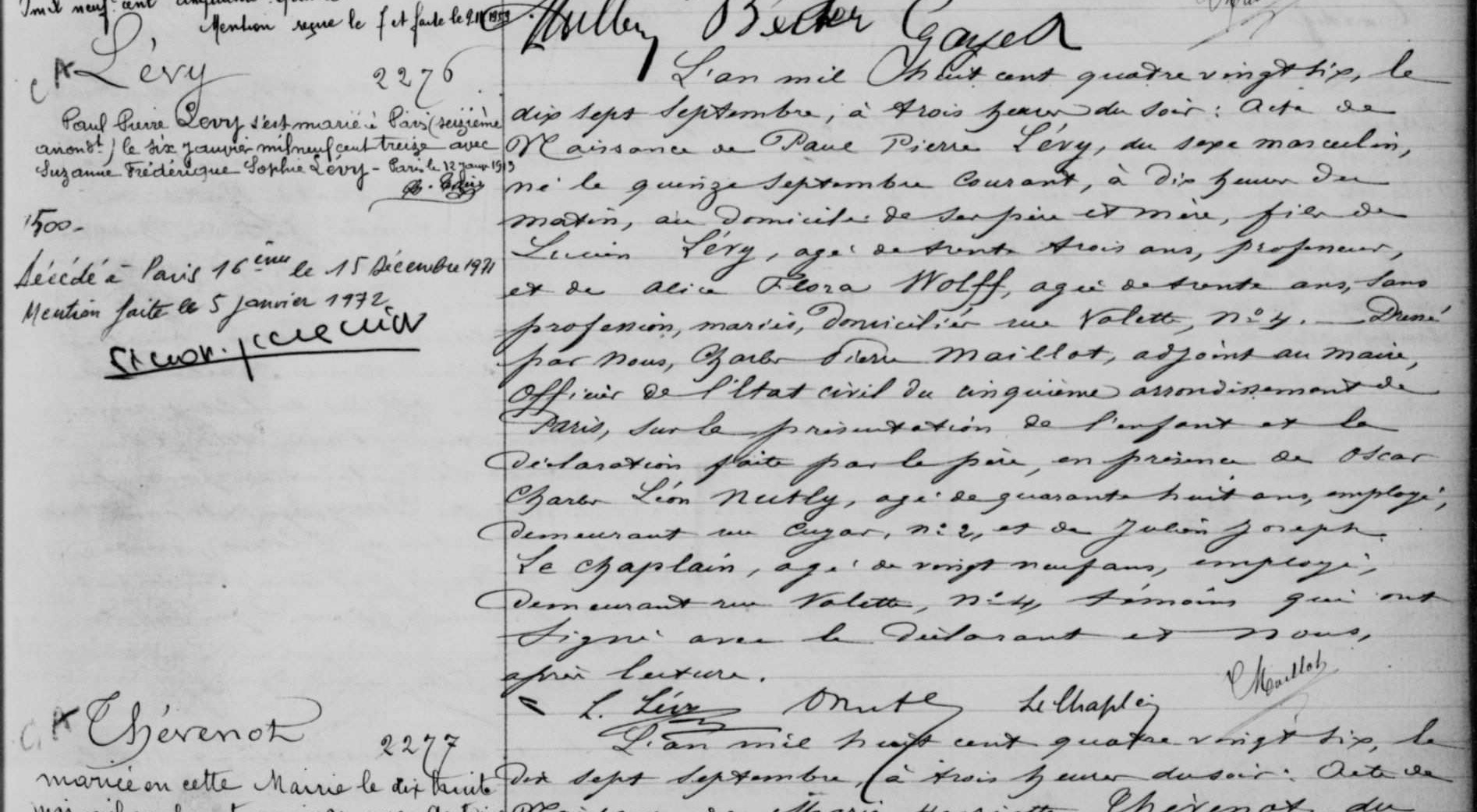 Original birth certificate