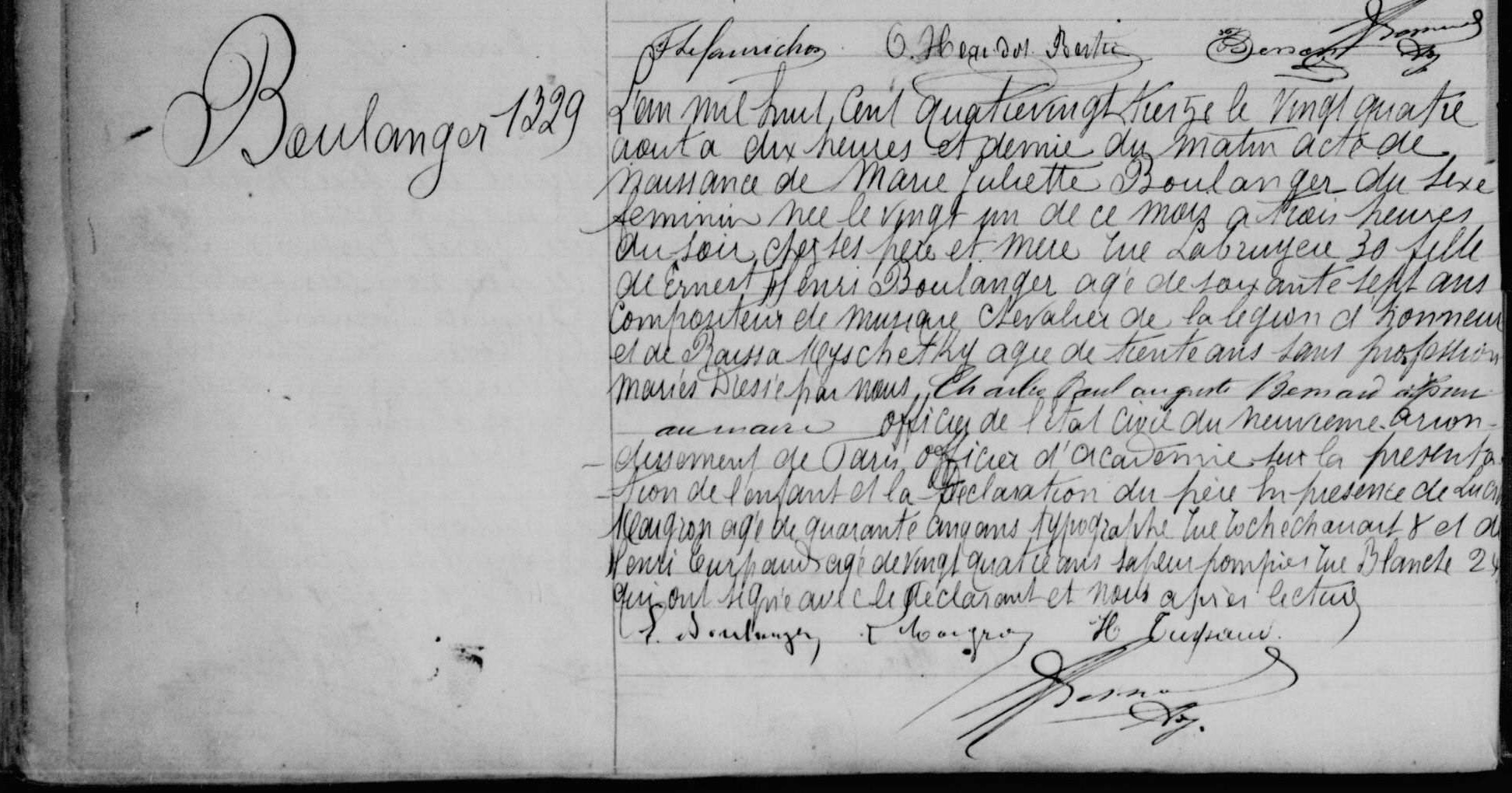 Original birth certificate