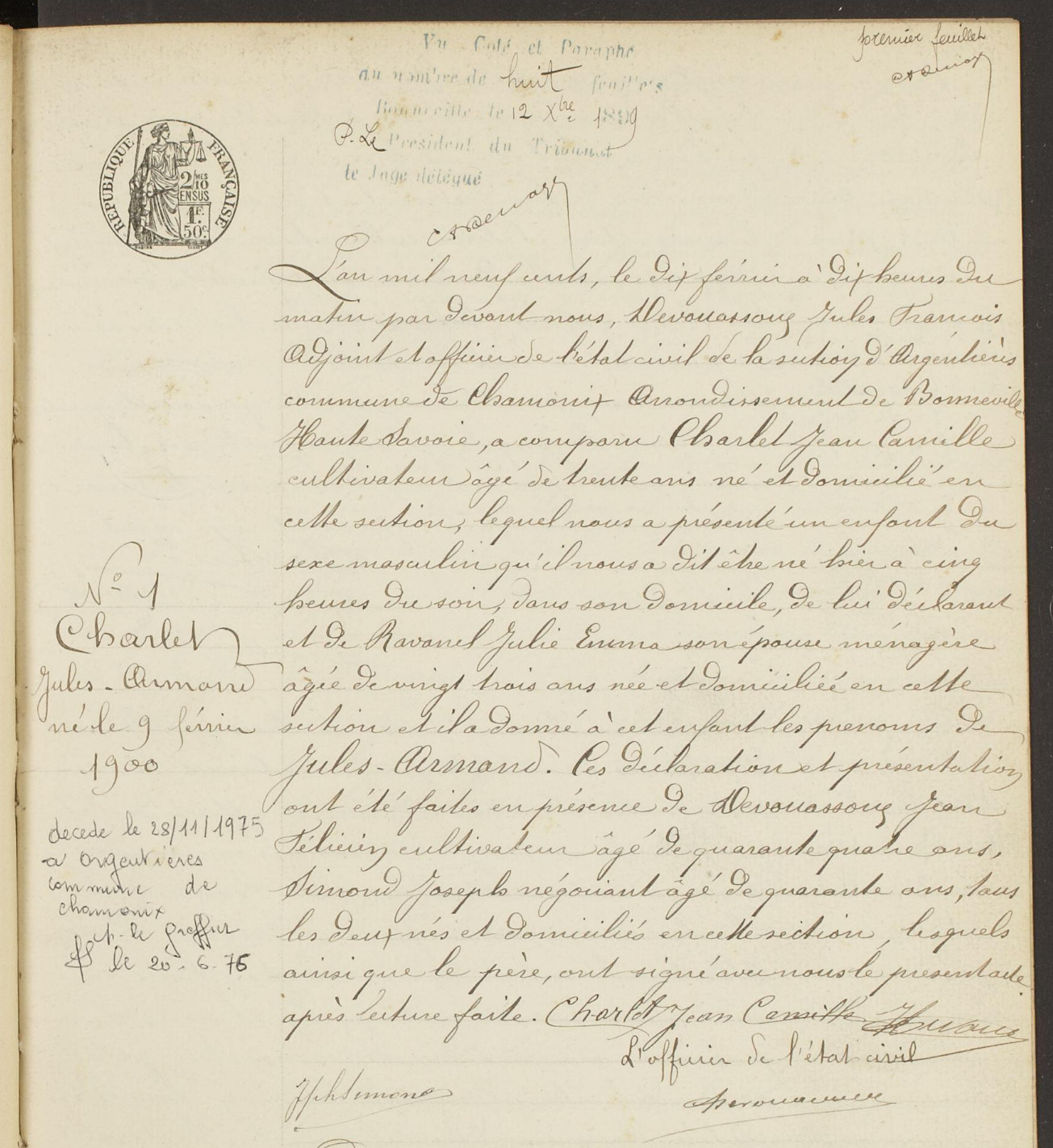 Original birth certificate