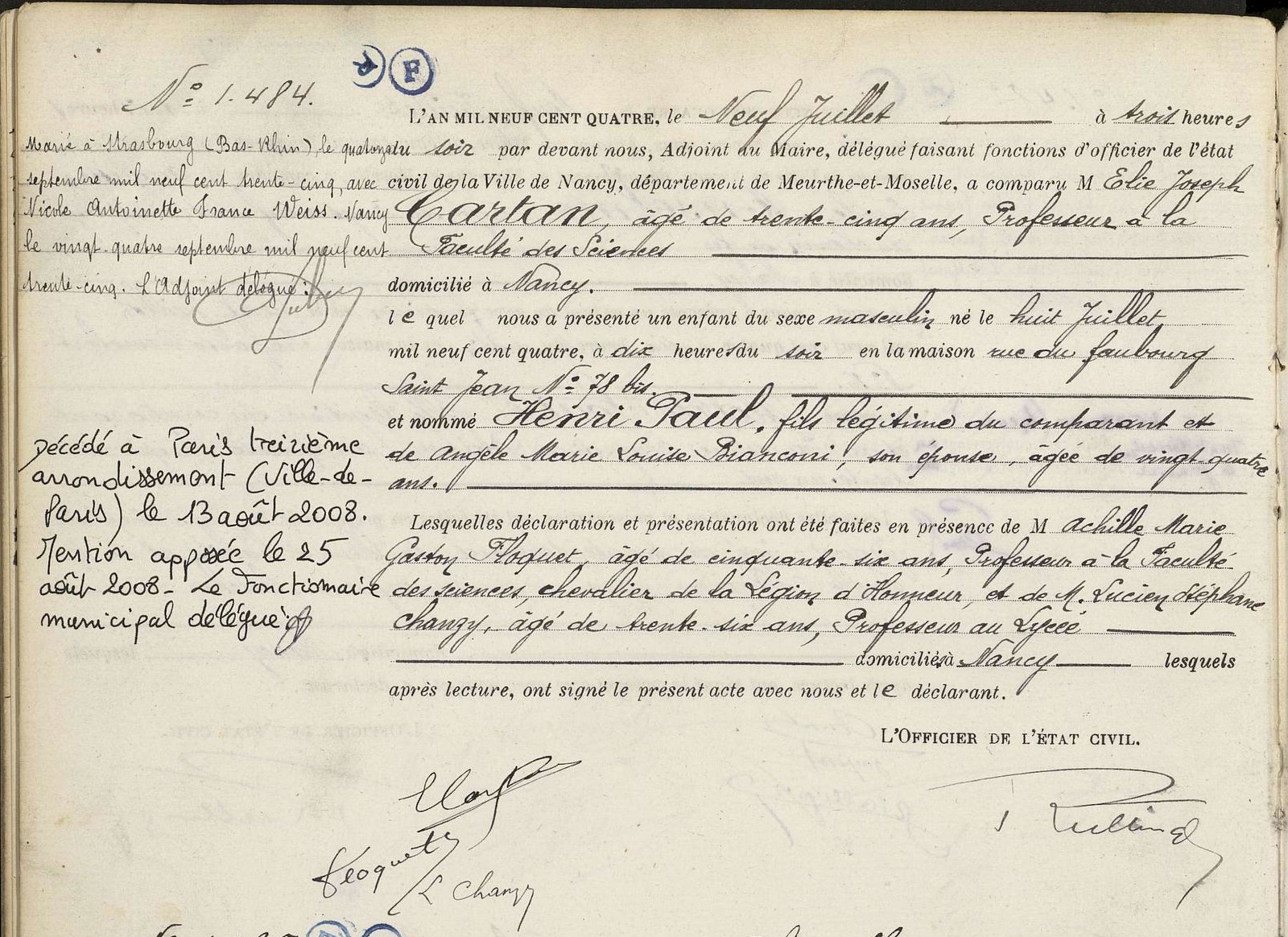 Original birth certificate