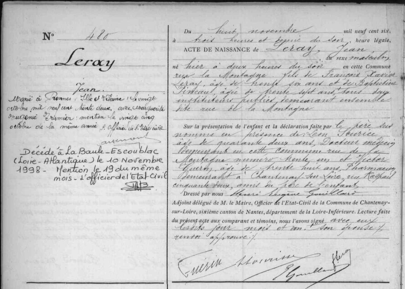 Original birth certificate