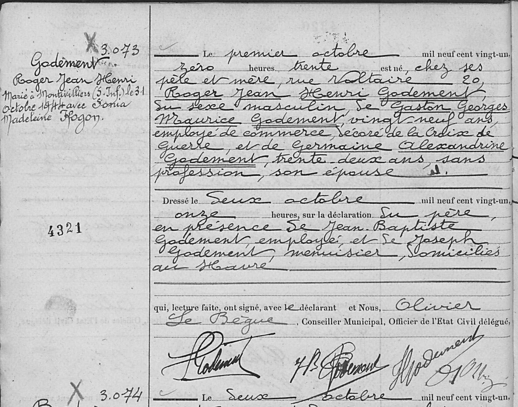 Original birth certificate